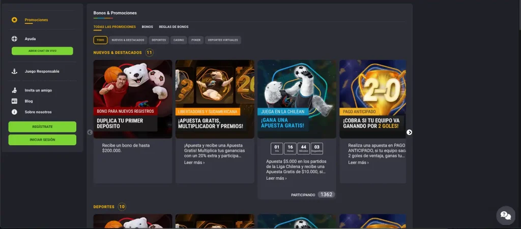 Bonos y Promociones en Cool bet